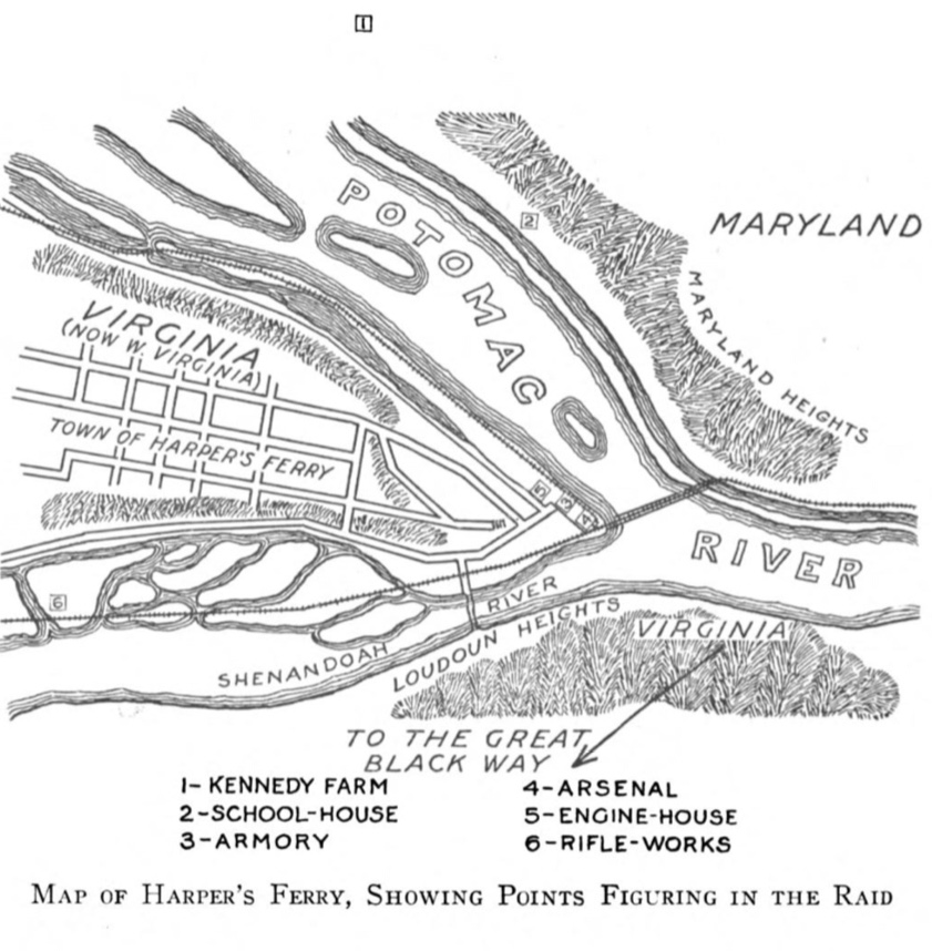 Map of Harpers Ferry