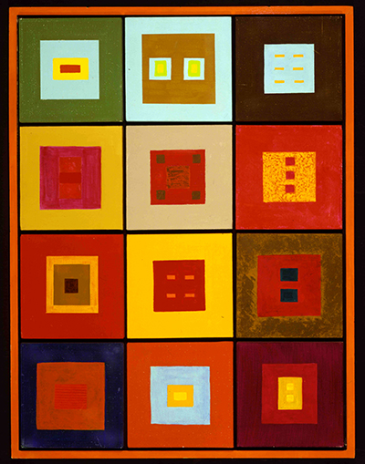 Bright color squares art