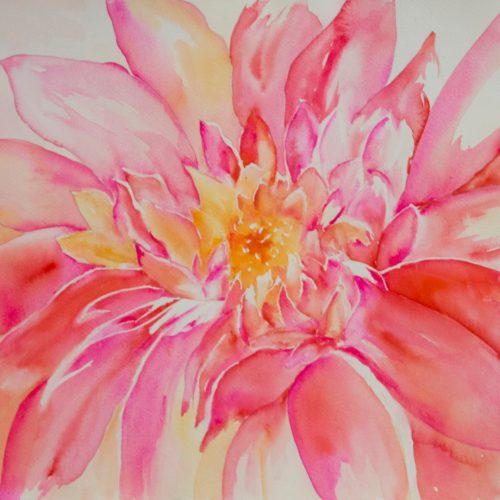 Flower watercolor painting