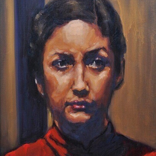 Portrait in oil painting