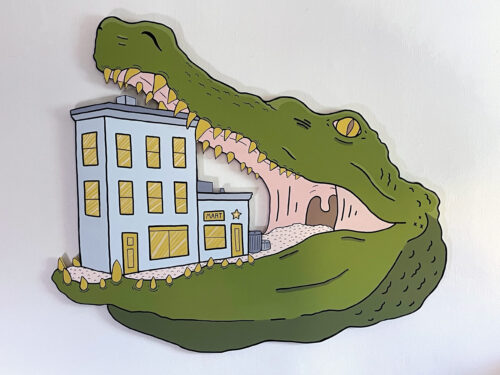 Gator on Wall art