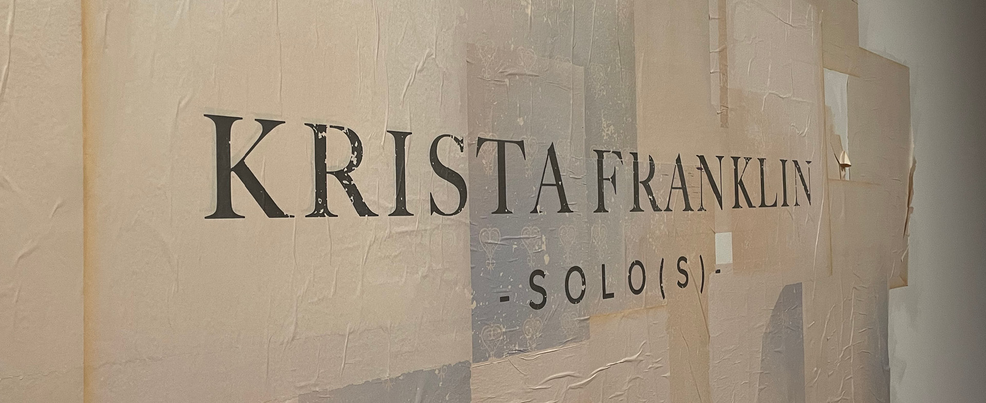 Krista Franklin exhibition title wall