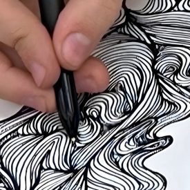 pen doodle on paper