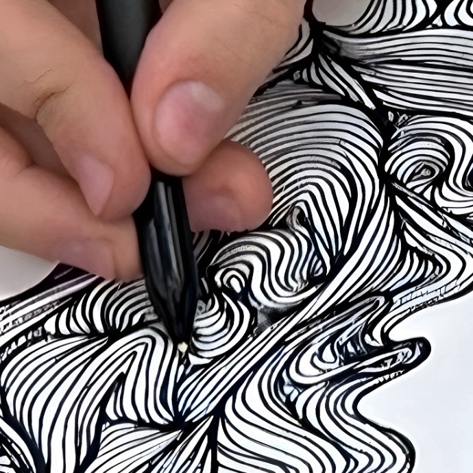 pen doodle on paper