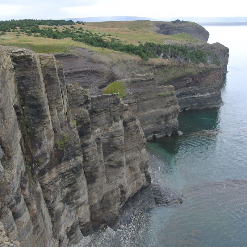 A rocky cliff coast in Newfoundland