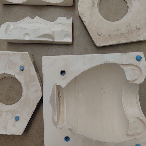 A series of molds for Van Briggle pottery