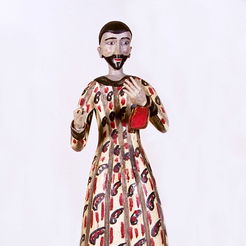 San Buenaventura, a painted figurine